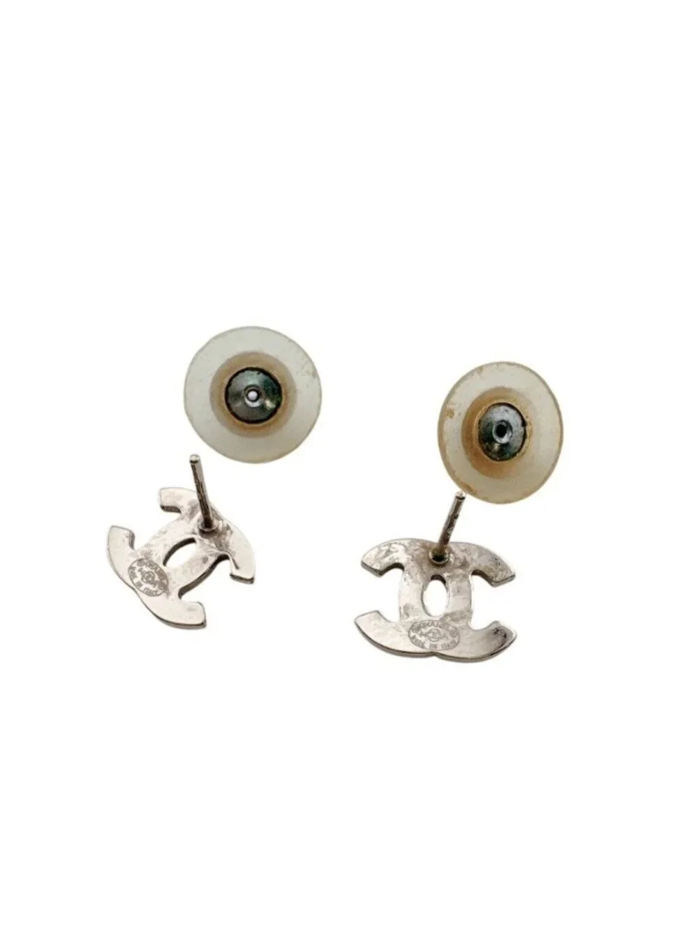 Chanel Metal Earrings Silver